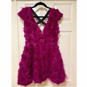 Pink Open Back Mini Dress